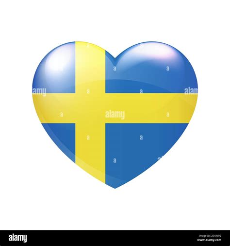 Swedish flag in heart Stock Vector Images - Alamy