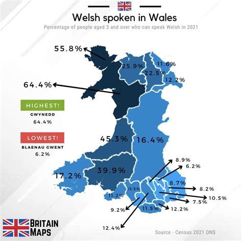 Welsh Language Map