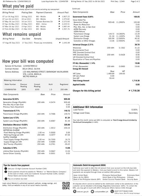 Understanding Your Bill | Meralco