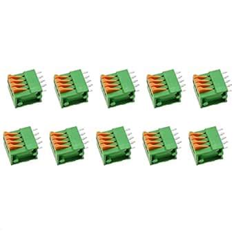 ZZHXSM 10pcs KF141R KF141V 8P (2 x 4Pin) Screwless, Spring PCB Terminal ...