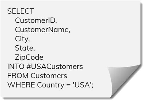 Image result for How to Create a SQL Temp Table