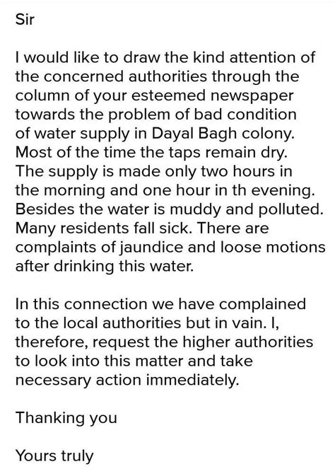 Dear friends plz tell a paragraph on poor supply of water - Brainly.in