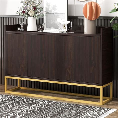 Buy P PURLOVE 47 Inch Sideboard Buffet Server Storage Cabinet with ...