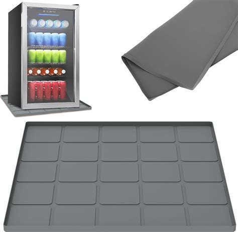 Mini Fridge Mat with Raised Edge, Mini Fridge Drip Tray, Mini Fridge ...