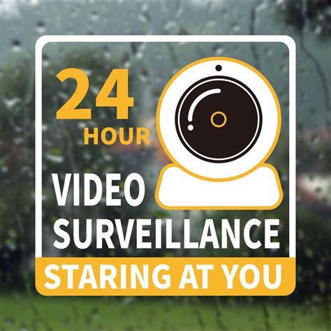Amazon.com : 6pcs Video Surveillance Signs, 24 hour Surveillance ...