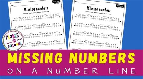 Missing Number Number Line Excel Worksheet 的图像结果