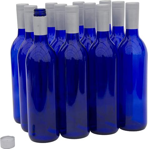 Blue Glass Wine Bottles