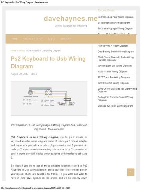 Image result for PS2 Keyboard to USB Color Code