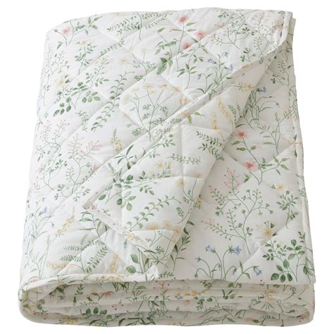 TIMJANSMOTT comforter, white/floral pattern, 150x250 cm (59x98") - IKEA