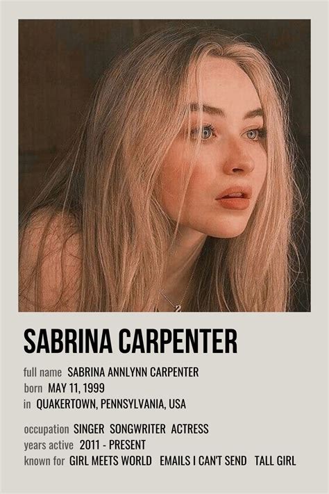 sabrina carpenter | Sabrina carpenter movies, Sabrina carpenter songs ...