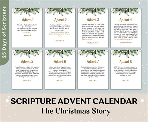 Christmas Christian Printable Advent Cards