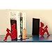 Matchless Metal Girl Reading a Book Bookends (Red) : Amazon.in: Office ...