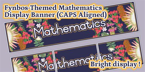 Fynbos-Themed Mathematics Banner - Display (CAPS Aligned)