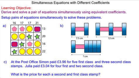 Image result for Simultaneous Equation Involving Solving Problems