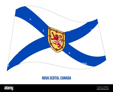 Nova Scotia Flag Waving Vector Illustration on White Background ...
