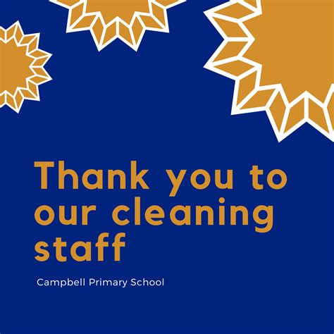 Thank You Cleaning Staff | Campbell Primary School