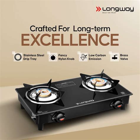 Longway Furn Ignition Top Glass ISI Certified Stainless Steel Manual ...