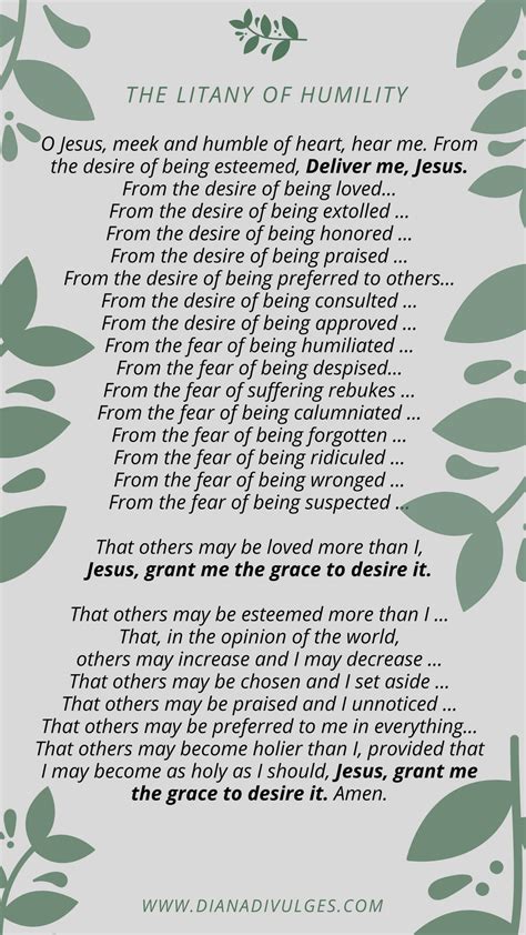 Image result for Litany of Humility Printable PDF