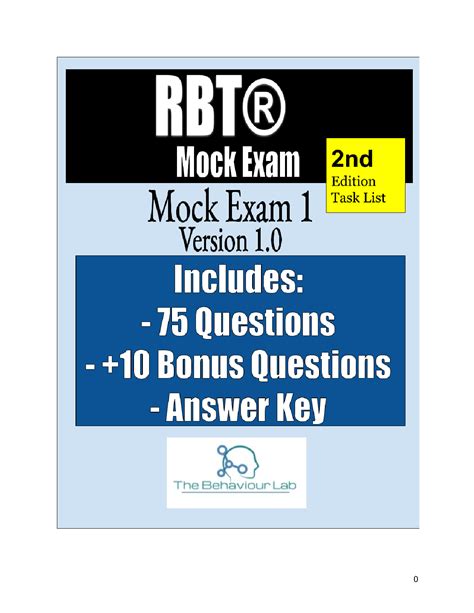 RBT mock exam 1 | 75 questions + 10 bonus questions | Answer key | RBT ...