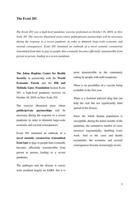 Event 201 Map 的图像结果