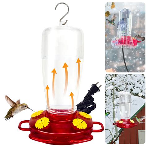 Amazon.com : Heated Hummingbird Feeders for Outdoors, 15 oz Plastic ...