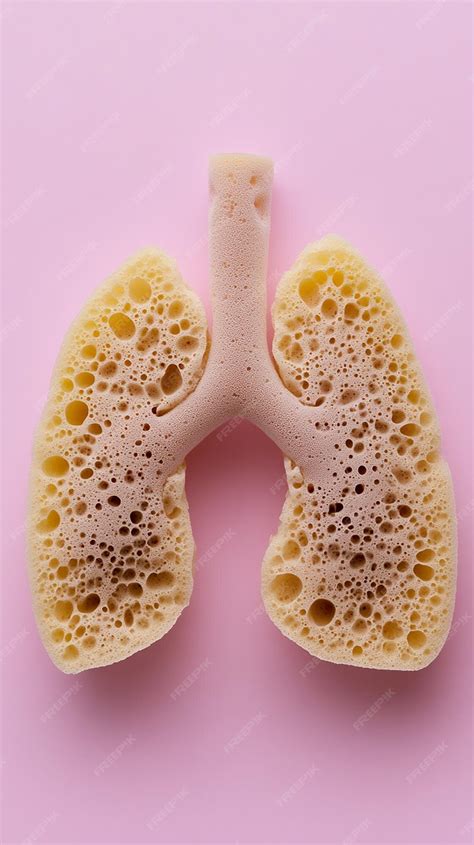 Sponge Shaped Like Lungs Clogged with Debris | Premium AI-generated image