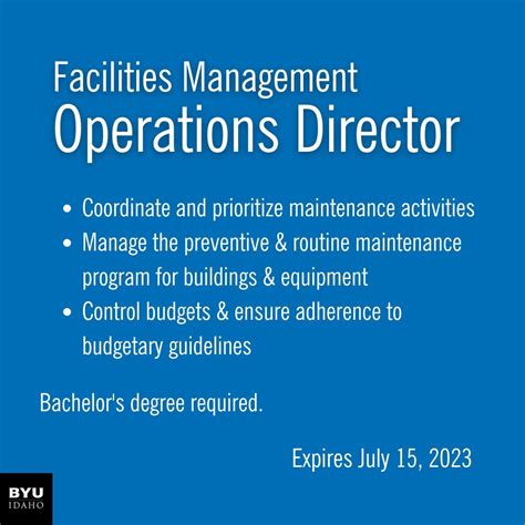 #byui #byuidaho #university #job #assistant #operationsdirector #idaho ...