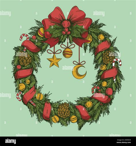 Christmas Wreath Drawing