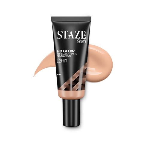 Buy Staze 9to9 HD Foundation | 12Hrs Longlasting | Poreless + Matte ...