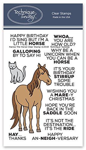 Technique Tuesday Hanna The Horse Clear Stamps | Animal Stamp Sets ...