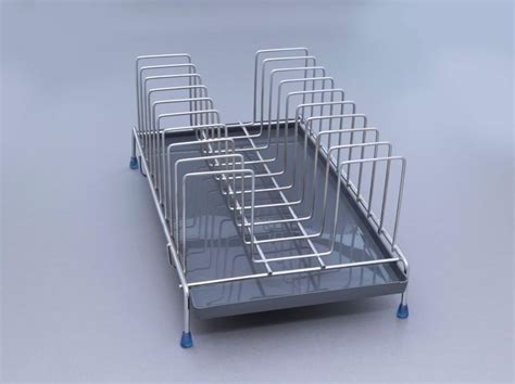 Nopse Stainless Steel Plate Stand with Tray Dish Drying Rack ...