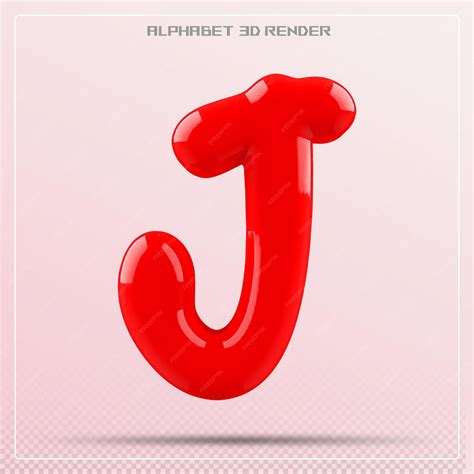 Premium PSD | Bubble letter j font rad alphabet 3d render