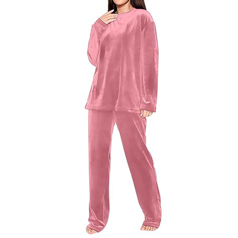Gytharion Womens Flannel Pajamas Sets Soft Cozy Long Sleeve Crew Neck ...