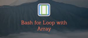 Add Items to Array Using for Loop Bash 的图像结果