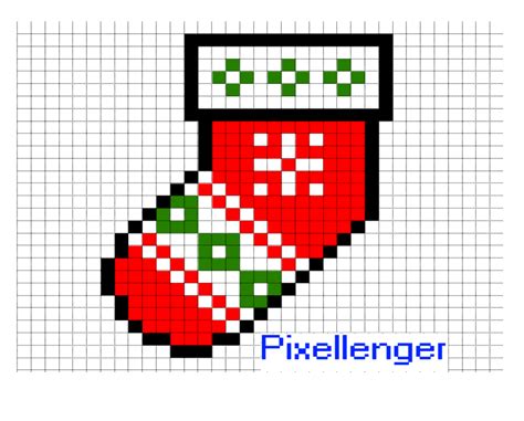 Christmas Sock Pixel Art