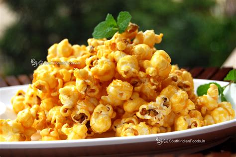 Caramelized jaggery popcorn