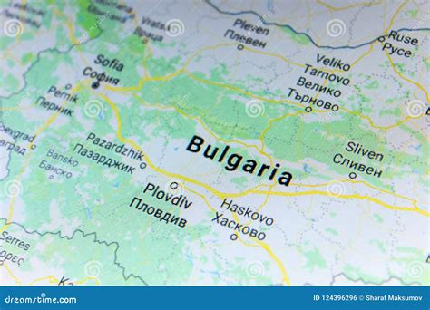 Ryazan, Russia - July 08, 2018: Country of Bulgaria on the Google Maps Service. Stock Photo ...
