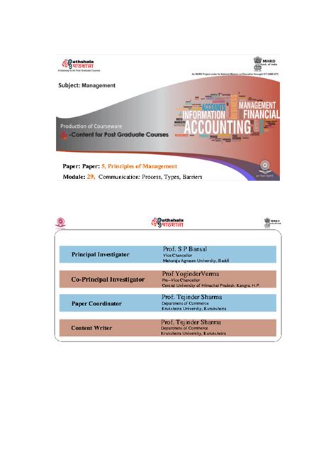 Communication - Principal Investigator Co-Principal Investigator Paper ...