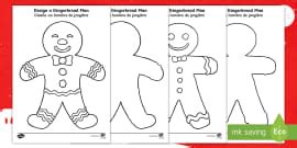 Christmas Gingerbread Man Colouring Sheets | Twinkl - Twinkl