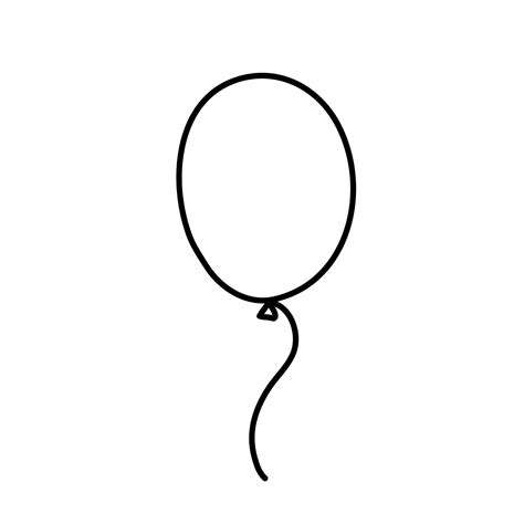 Outline balloon. Doodle hand drawn illustration isolated on white background 14286360 Vector Art ...