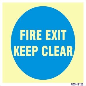 SignageShop Fire Exit, Keep clear Emergency Sign Price in India - Buy ...