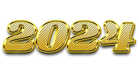 新年あけましておめでとうございます 2024 黄金の 3 D 数字と豪華なテキストイラスト画像とPSDフリー素材透過の無料ダウンロード ...
