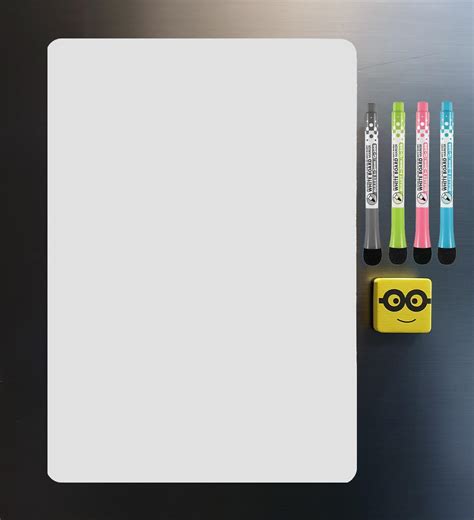 STORE 2508 Alloy Steel Magnetic White Board Sheet Dry Erase Includes 4 ...