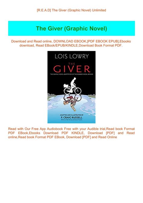 [R.E.A.D] The Giver (Graphic Novel) Unlimited