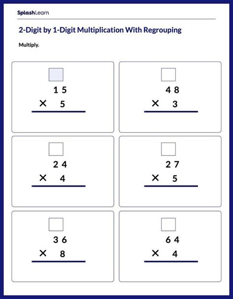 Image result for How to Multiply 2-Digit Numbers by 1 Digit Numbers