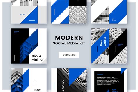 现代设计风格社交媒体建筑企业形象故事推广模板v23 Modern Social Media Kit (Vol. 23) - 设计森林 PlanForest