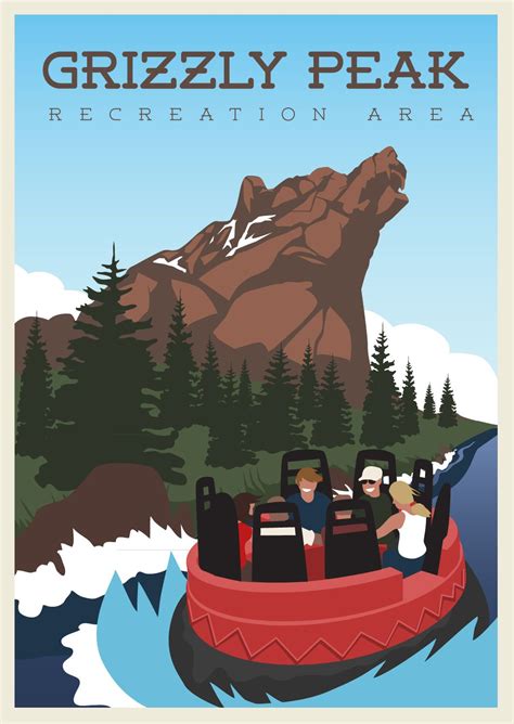 Grizzly Peak Poster, Disney's California Adventure. By Rob Yeo ...