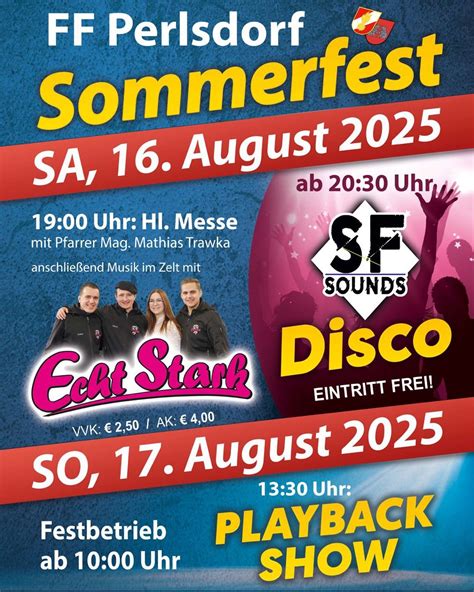 FF Perlsdorf - Sommerfest 2025, FF Perlsdorf, Jennersdorf, 16 August ...