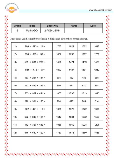 Image result for Grade 2 Math Addition
