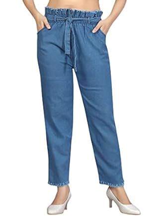 Buy Aarika Girls Blue Color Denim Palazzo (PL-AF-2203-BLUE-36) at Amazon.in